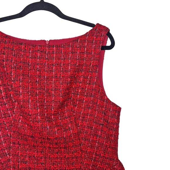 Cider Red, Black & Metallic Tweed Sleeveless Fit & Flare Dress - Size XL - Picture 1 of 6